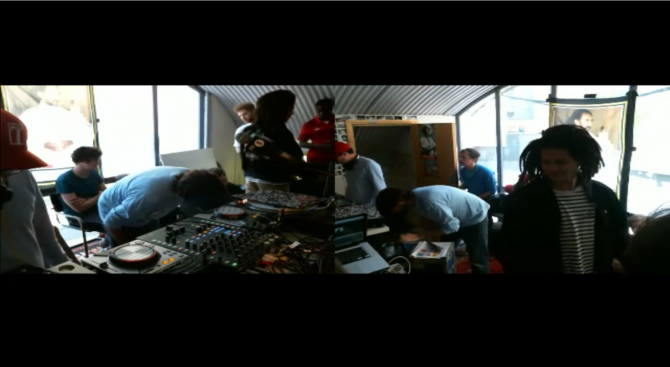 Photo of set Animal Collective Breakfast Show.