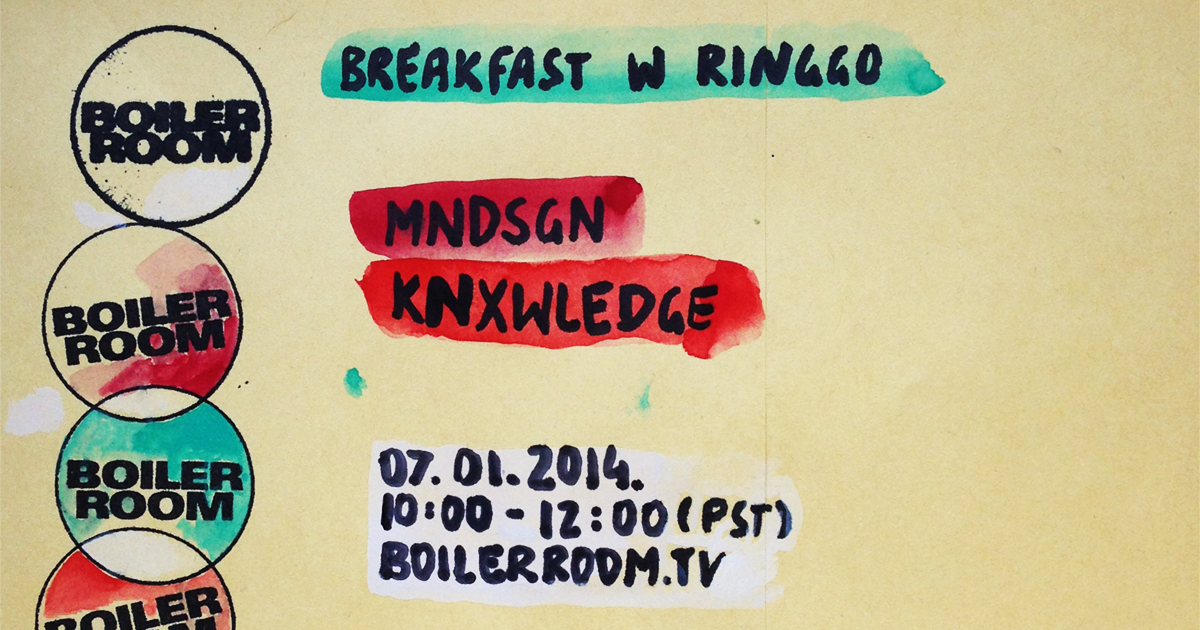 Breakfast with Ringgo: MNDSGN & KNXWLEDGE flyer