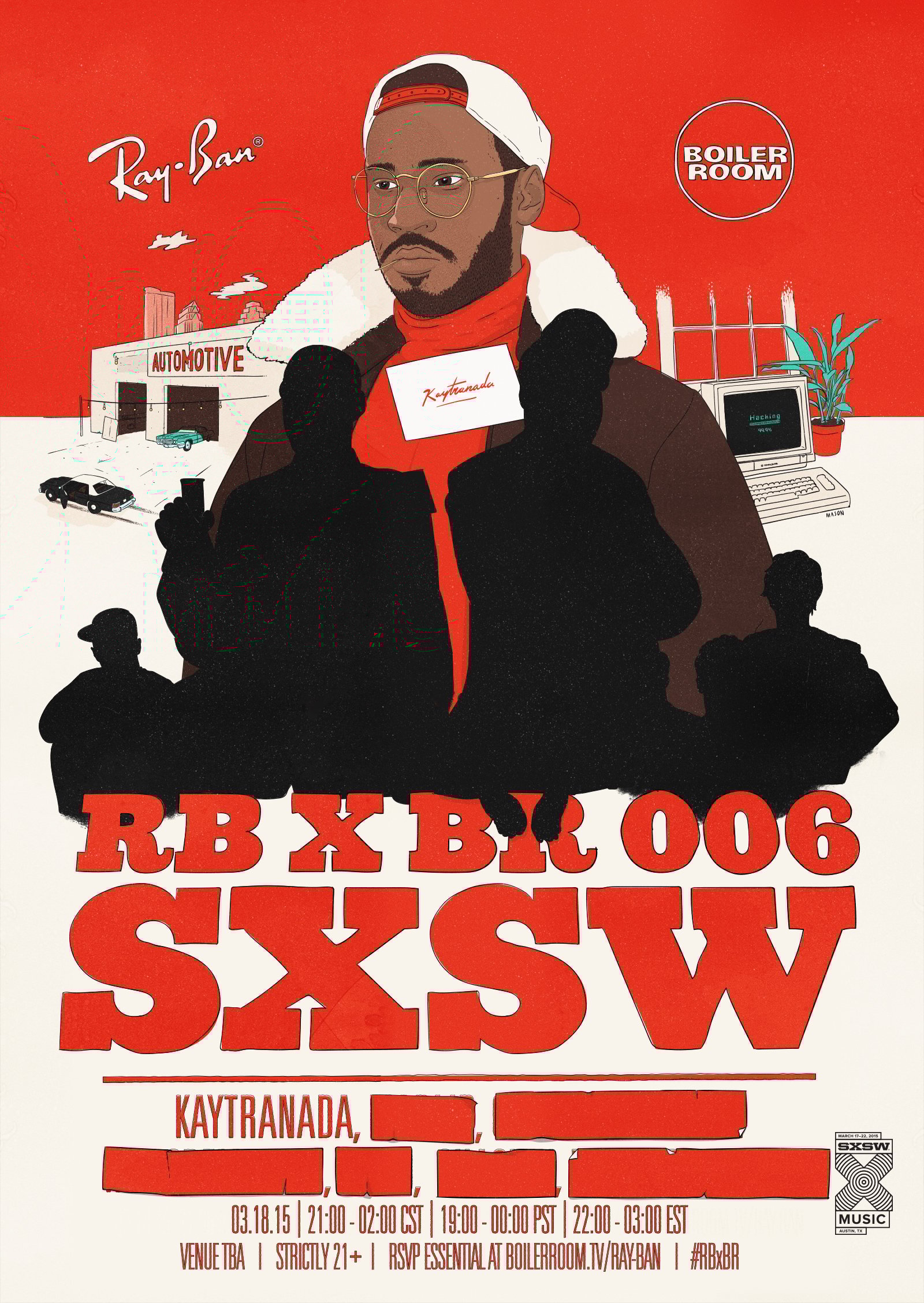 Ray-Ban x Boiler Room 006 SXSW flyer