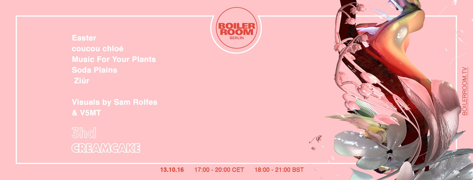 Creamcake Boiler Room Berlin flyer