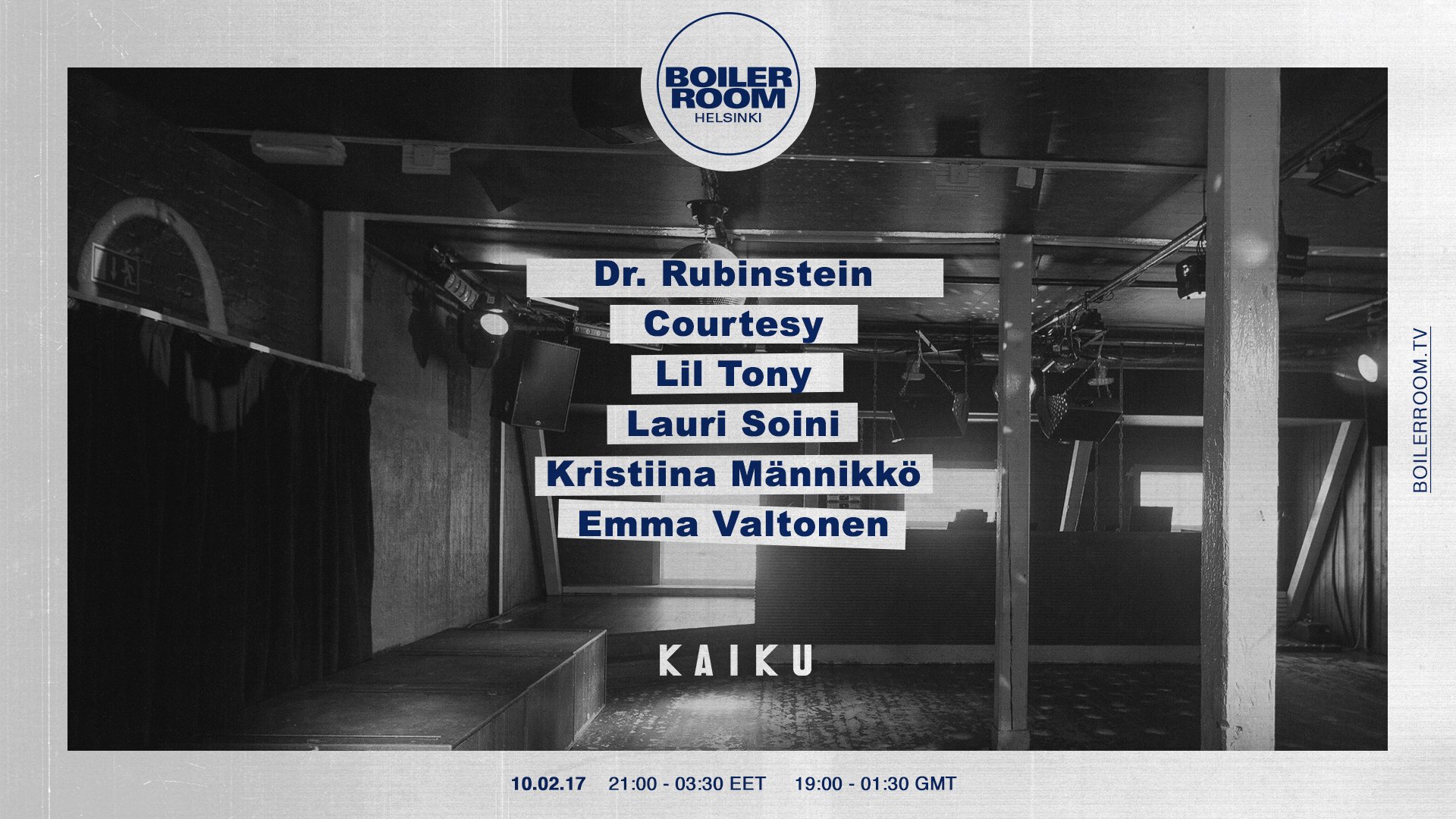 Boiler Room Helsinki: Kaiku flyer