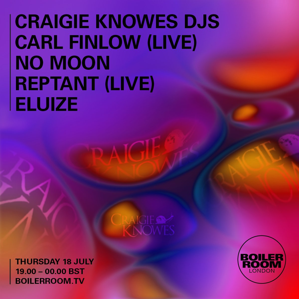 Boiler Room x Craigie Knowes flyer
