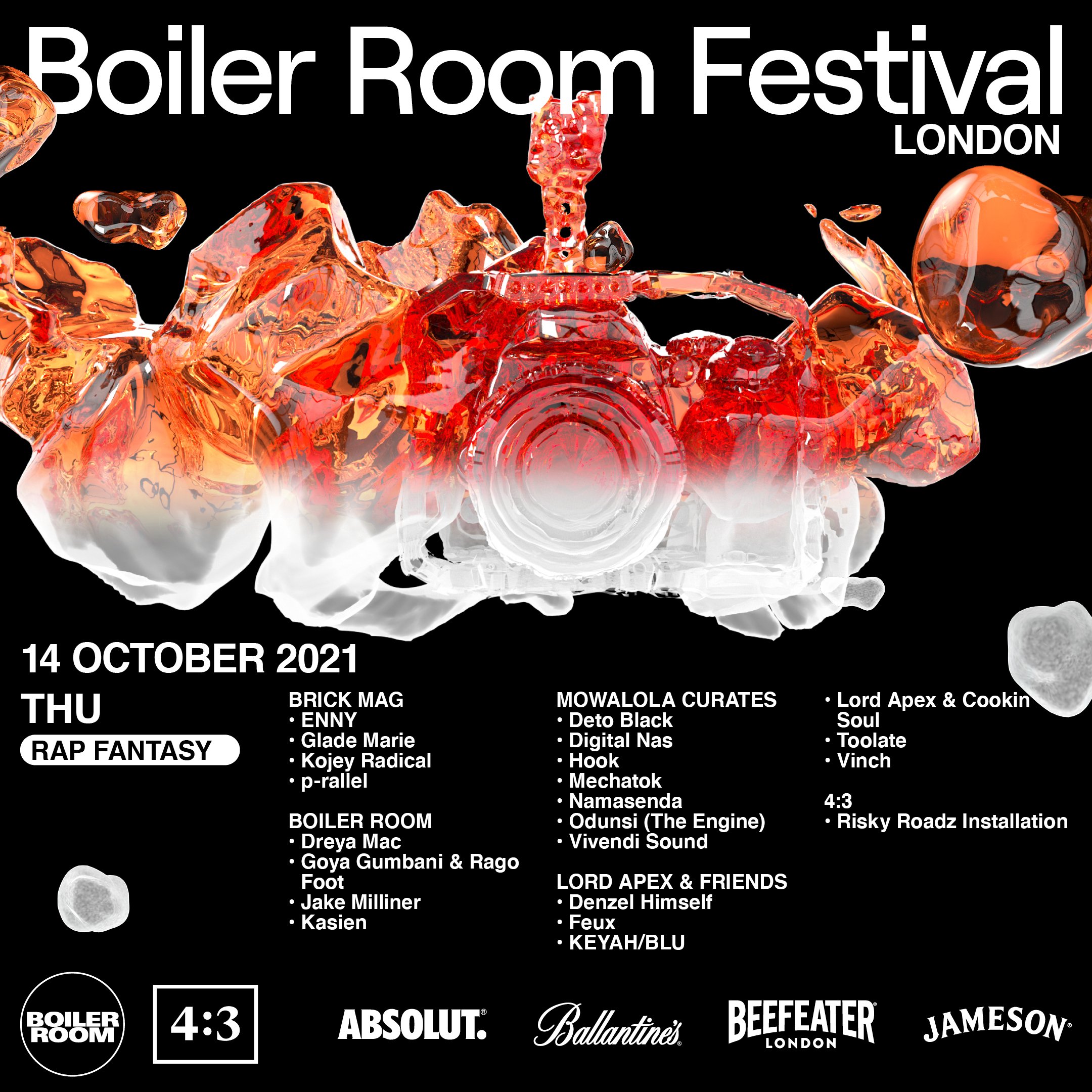 Thu: Rap Fantasy | Boiler Room Festival London flyer