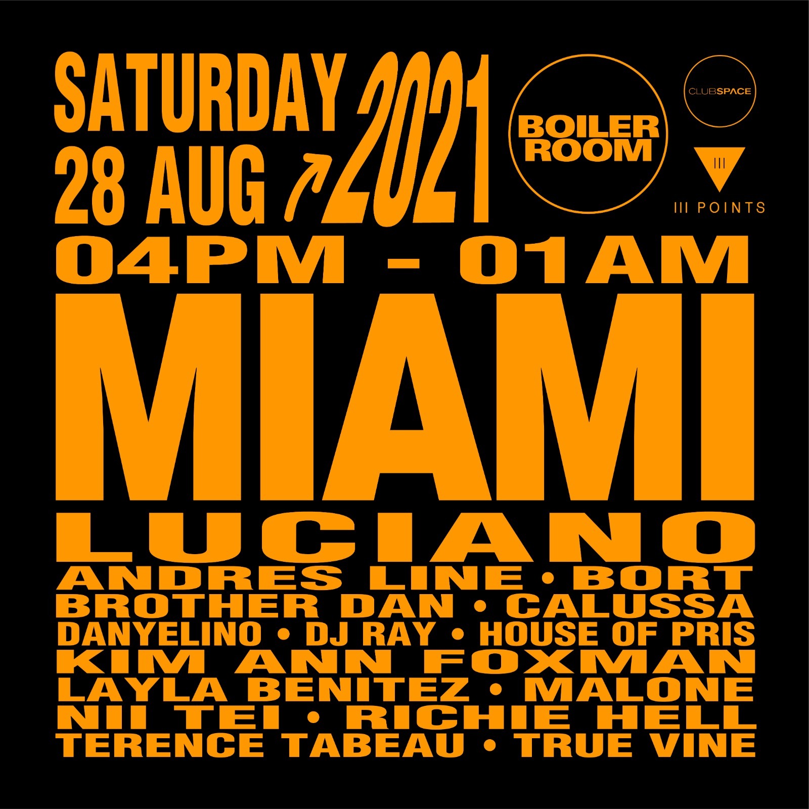 Miami: Saturday flyer