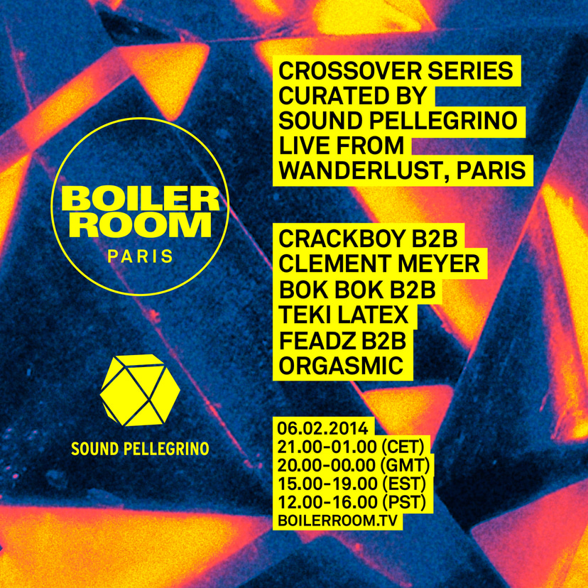 Flyer for event Boiler Room Paris x Sound Pellegrino.