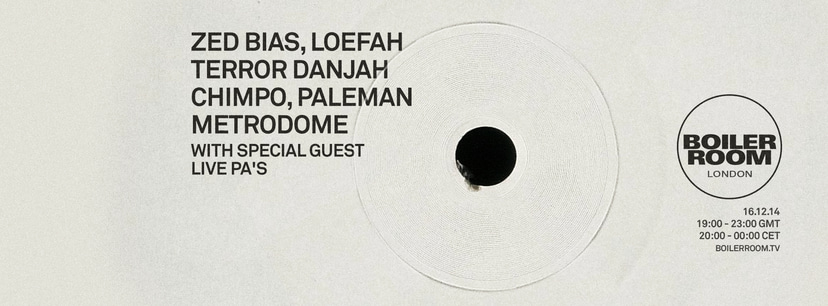 Flyer for event London: Zed Bias & Friends.