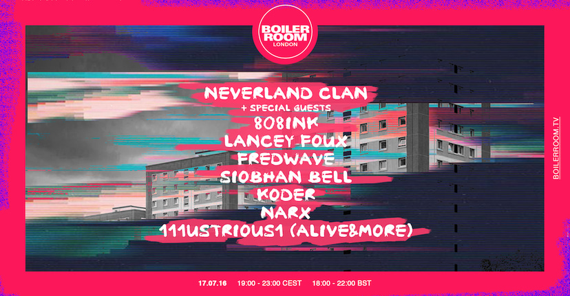 Flyer for event London: Neverland Clan & Friends.