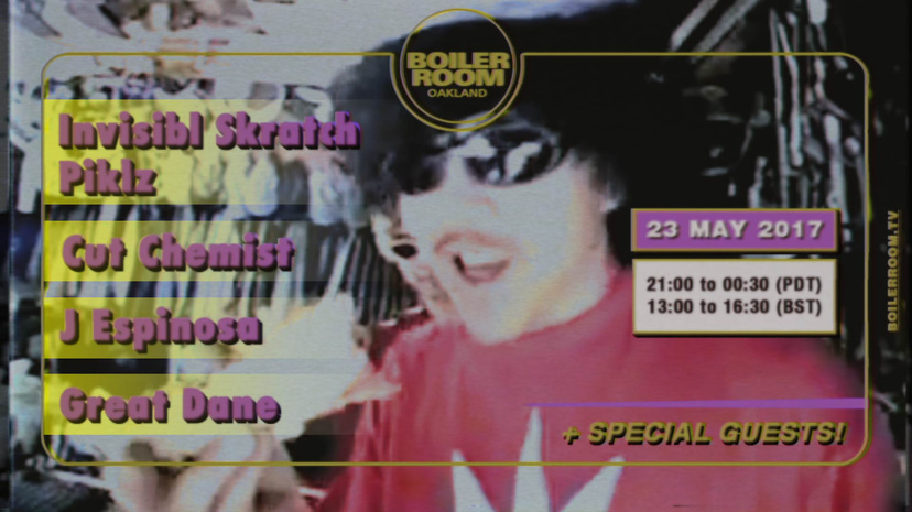 Flyer for event Boiler Room Oakland: Invisibl Scratch Piklz.