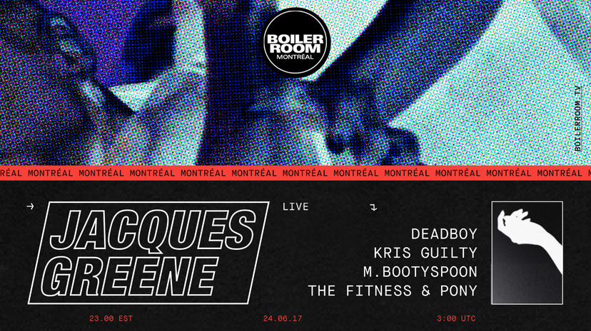 Flyer for event Jacques Greene.