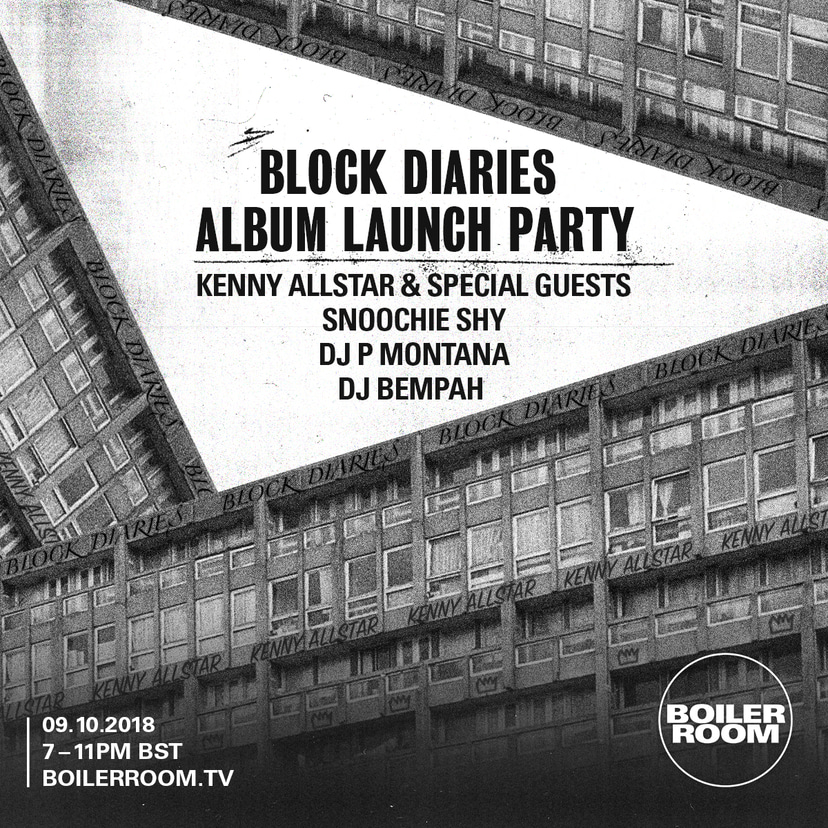 Flyer for event Kenny Allstar Album Launch Party.
