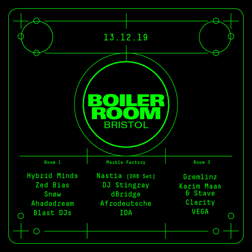 Flyer for event Boiler Room: Bristol.