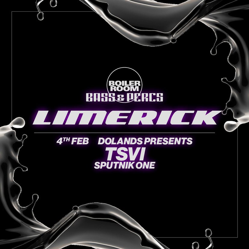 Flyer for event Bass & Percs Tour: Limerick.