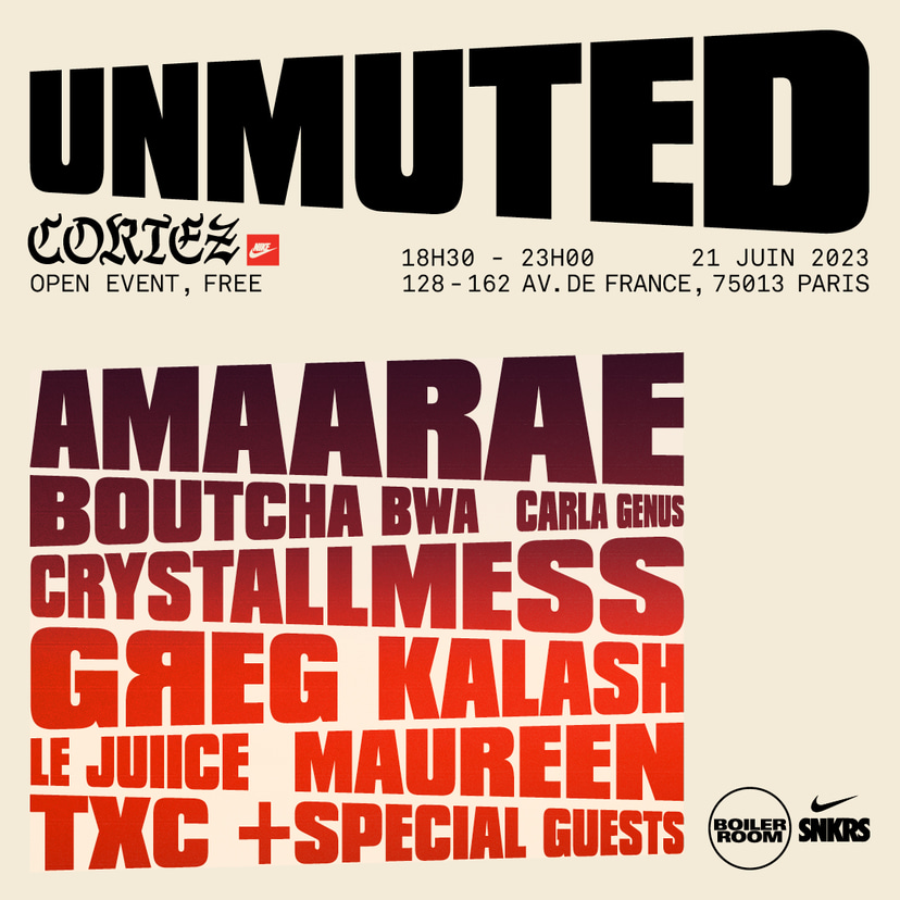 Flyer for event Boiler Room Paris x SNKRS: Fête de la Musique.