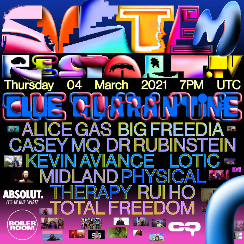 Flyer for event Club Quarantine.