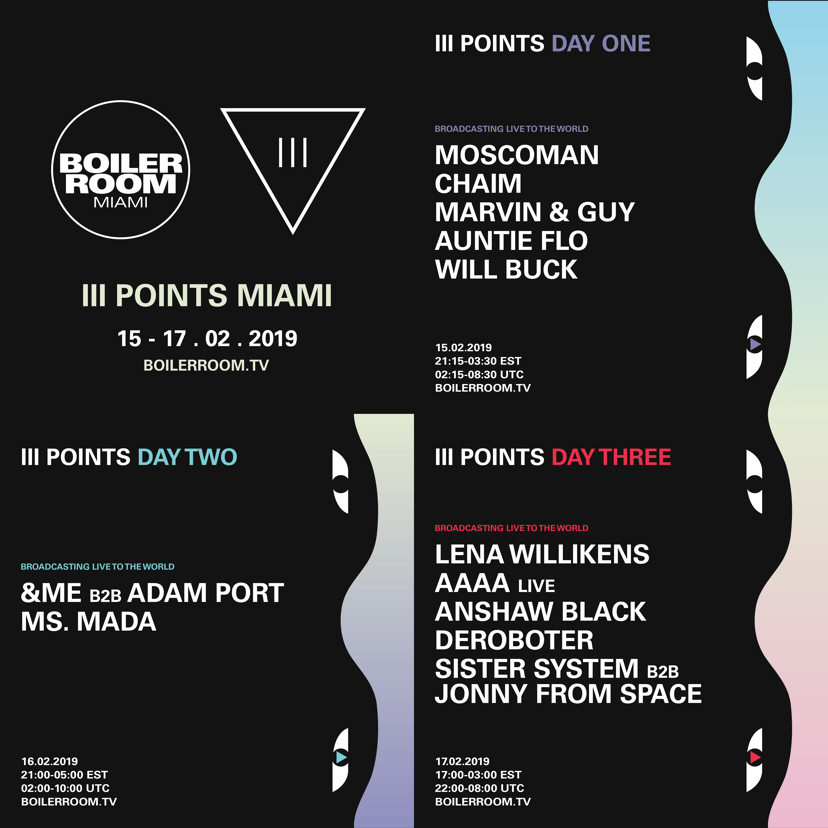 Flyer for event III Points Festival.