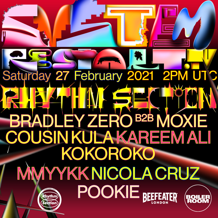 Flyer for event Rhythm Section.