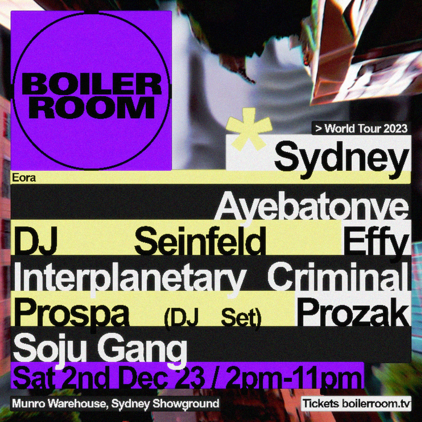 Flyer for event Sydney.