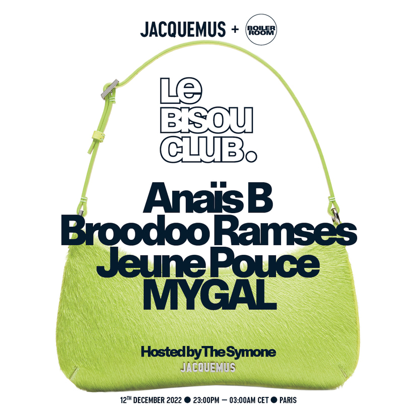 Flyer for event Jacquemus: Le Bisou Club.