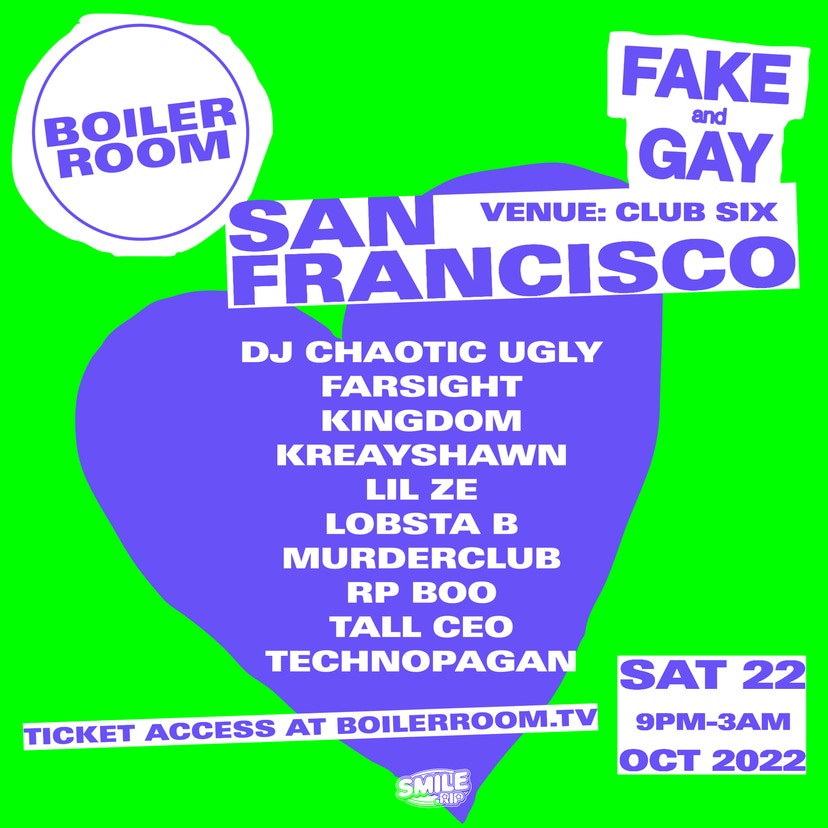Flyer for event Boiler Room: San Francisco | Week 4.